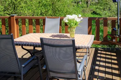 Ein Balkon oder eine Terrasse in der Unterkunft Ferienwohnung Kästle