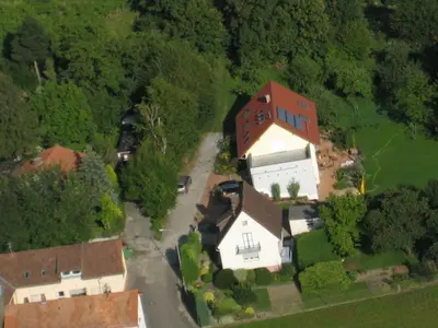 Blick auf Ferienwohnung Kästle aus der Vogelperspektive