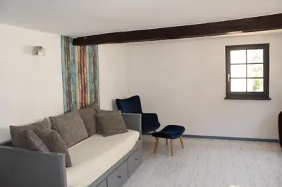 Ein Sitzbereich in der Unterkunft Ferienhaus Eberbach