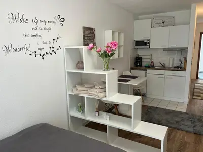 Küche/Küchenzeile in der Unterkunft Business Appartement in Mainz Bretzenheim