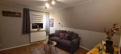 Ein Sitzbereich in der Unterkunft Gouda
