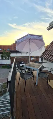 Ein Balkon oder eine Terrasse in der Unterkunft Gouda