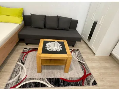 Ein Sitzbereich in der Unterkunft Studio Apartment Zentrum Rüsselsheim