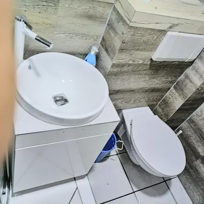 Ein Badezimmer in der Unterkunft Bischofsheim15