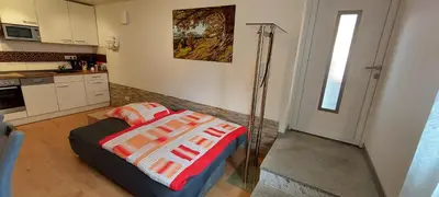 Küche/Küchenzeile in der Unterkunft Apartment Popp Heilbronn