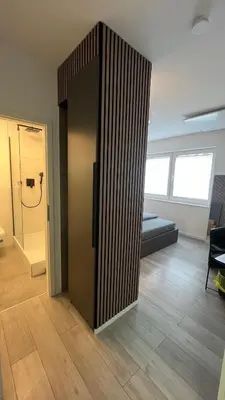 Ein Bett oder Betten in einem Zimmer der Unterkunft Hostel Kornwestheim