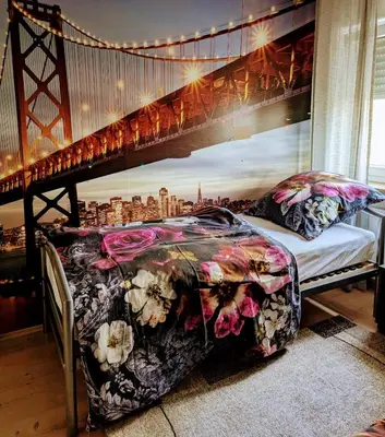 Ein Bett oder Betten in einem Zimmer der Unterkunft Rastatt Retreat: Zentral und Gemütlich