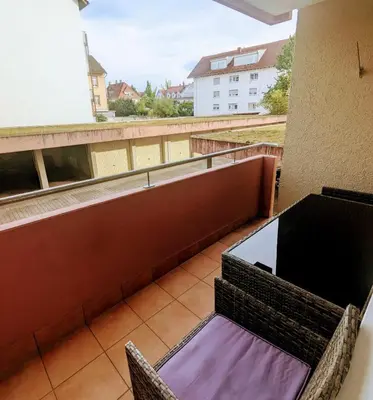 Ein Balkon oder eine Terrasse in der Unterkunft Rastatt Retreat: Zentral und Gemütlich