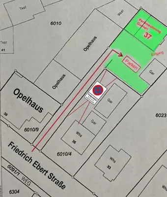 Grundriss der Unterkunft Kleines Apartment mit begehbarer Dusche im Schlafzimmer