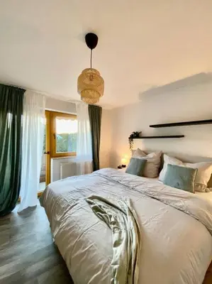 Ein Bett oder Betten in einem Zimmer der Unterkunft Schöne zentrale Wohnung Nähe HB