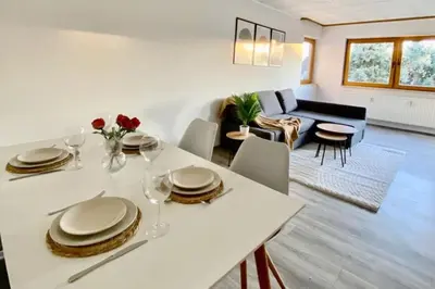 Ein Sitzbereich in der Unterkunft Schöne zentrale Wohnung Nähe HB