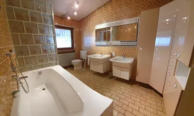 Ein Badezimmer in der Unterkunft Ferienhaus Sommer mit Klimaanlage