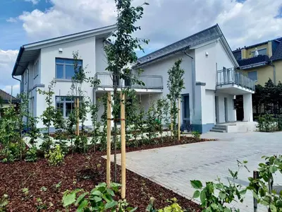 Ein Garten an der Unterkunft aparthaus felizitas