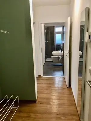 Ein Bett oder Betten in einem Zimmer der Unterkunft aparthaus felizitas