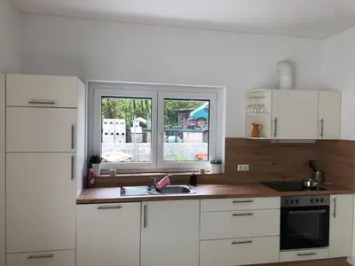 Küche/Küchenzeile in der Unterkunft Auszeit in Schwaigern