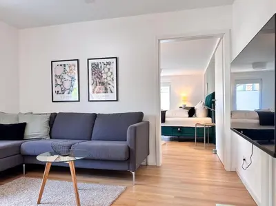 Ein Sitzbereich in der Unterkunft Appartio: Geräumige, moderne Ferienwohnung für Gruppen/Familien