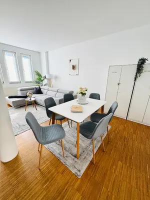 Ein Sitzbereich in der Unterkunft NIRO I Design City Apartment, modern, ebenerdig, 3 Schlafzimmer