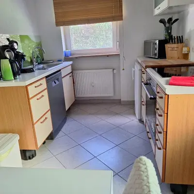 Küche/Küchenzeile in der Unterkunft Schöni´s Zimmer