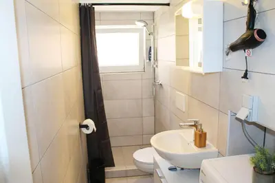 Ein Badezimmer in der Unterkunft Ruhig gelegenes Apartment
