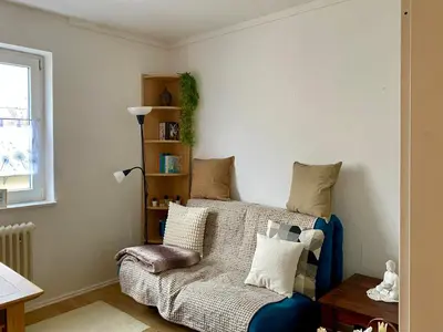 Ein Sitzbereich in der Unterkunft Die 2eitwohnung