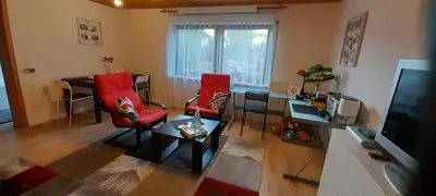 Ein Sitzbereich in der Unterkunft Ferien- und Business Wohnung