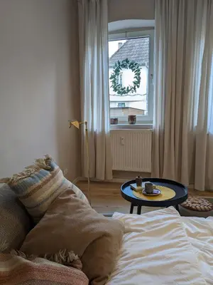 Ein Bett oder Betten in einem Zimmer der Unterkunft Im Krämerladen