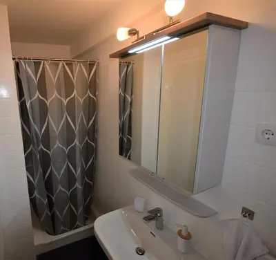Ein Badezimmer in der Unterkunft Schwieberdinger Sonnenterrassen-Wohnung
