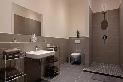 Ein Badezimmer in der Unterkunft Apartment im Fun4you