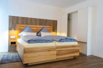 Ein Bett oder Betten in einem Zimmer der Unterkunft Amtsgerichts Blick