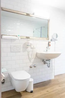 Ein Badezimmer in der Unterkunft Amtsgerichts Blick