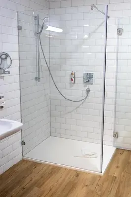 Ein Badezimmer in der Unterkunft Amtsgerichts Blick