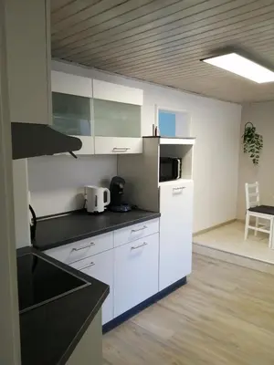 Küche/Küchenzeile in der Unterkunft Ferienwohnung im Fachwerkhaus