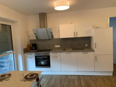 Küche/Küchenzeile in der Unterkunft Ferienwohnung Gergert Nr6