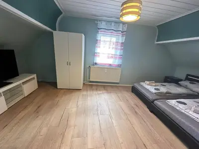 Ein Bett oder Betten in einem Zimmer der Unterkunft Gemütliche Wohnung in Pforzheim
