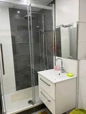 Ein Badezimmer in der Unterkunft Ismail Wohnung 2 Zi. Kranichstein