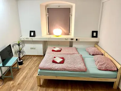 Ein Bett oder Betten in einem Zimmer der Unterkunft 4 rooms Apartment Sweet home