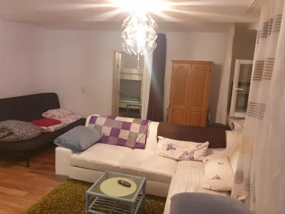 Ein Sitzbereich in der Unterkunft 4 rooms Apartment Sweet home