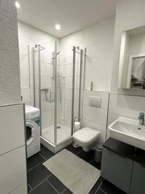 Ein Badezimmer in der Unterkunft Waldstadt Urban nähe KIT