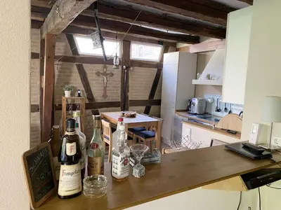 Küche/Küchenzeile in der Unterkunft Großes Ferienhaus mit Sauna & Garten in St Martin