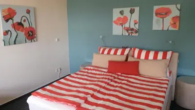 Ein Bett oder Betten in einem Zimmer der Unterkunft Ferienwohnungen Eichenhof