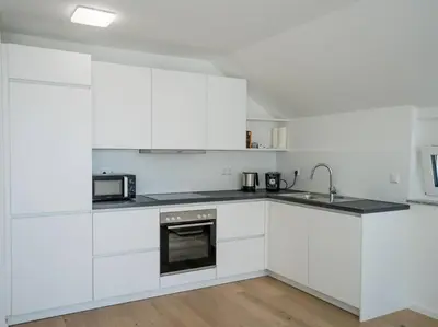 Küche/Küchenzeile in der Unterkunft Ferienwohnung Weissach