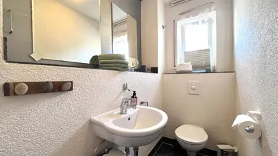 Ein Badezimmer in der Unterkunft Gemütlicher Bungalow in Stadtnähe