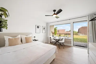 Ein Bett oder Betten in einem Zimmer der Unterkunft Wanderparadies vor der Tür