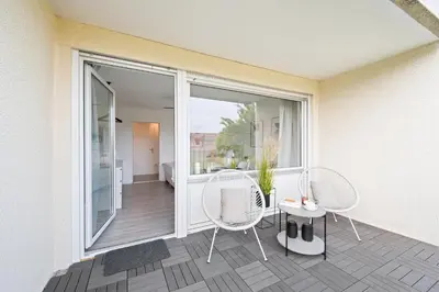 Ein Balkon oder eine Terrasse in der Unterkunft Wanderparadies vor der Tür