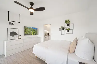 Ein Bett oder Betten in einem Zimmer der Unterkunft Wanderparadies vor der Tür