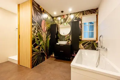 Ein Badezimmer in der Unterkunft LIT LIVING Weinheim Altstadt - Boutique Apartments - Parking