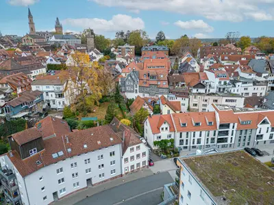 Ein allgemeiner Blick auf Weinheim oder ein Stadtblick von der Ferienwohnung aus