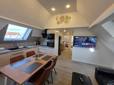 Küche/Küchenzeile in der Unterkunft Handwerkerwohnung, Monteurunterkunft-Rodgau