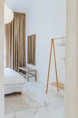 Ein Bett oder Betten in einem Zimmer der Unterkunft namastay! Stilvoll Wohnen in Bestlage Mannheims - 3BR