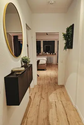 Grundriss der Unterkunft Modern & Comfortable Business Apartment Stuttgart - WLAN, 4K TV, Küche, Waschmaschine, Balkon